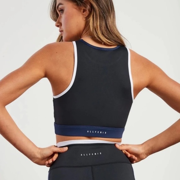 All Fenix Other - All Fenix Contrast Racer Bra Black Allfenix Black White Blue $68USD Large Sports
